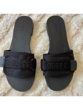GUESS Charcoal Slide Sandals - New